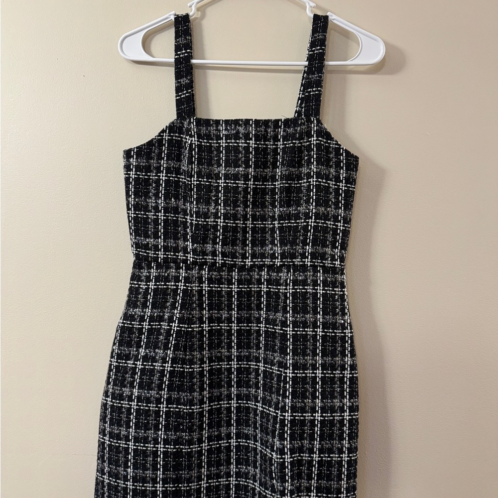 Francesca's Collections Black and White Textured Dress